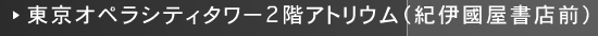 
		マウス・ホーバーで東京オペラシティタワー2階アトリウム（紀伊園屋書店前）での展示場所を表示
		