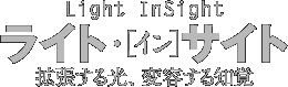 ライト・［イン］サイト―拡張する光、変容する知覚